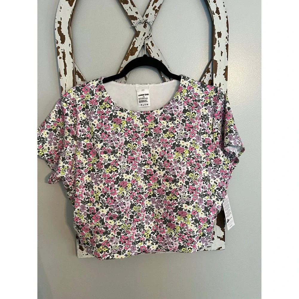 Lands'‎ End Women's Short Sleeve Tankini Top Women Size 18